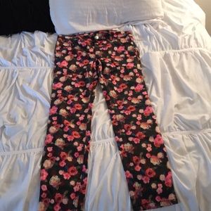 Floral jeans